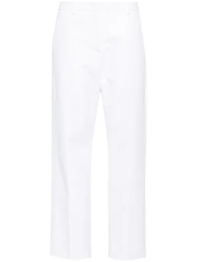 Valentino Mid-rise Tailored Trousers In White
