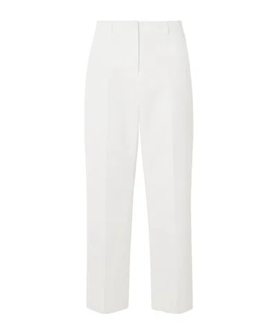 Valentino Mid-rise Tailored Trousers In White
