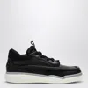 Valentino Garavani Hybrid Rainboot Leather Sneakers With Signature Branding In Black