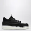Valentino Garavani Hybrid Rainboot Leather Sneakers With Signature Branding In Black