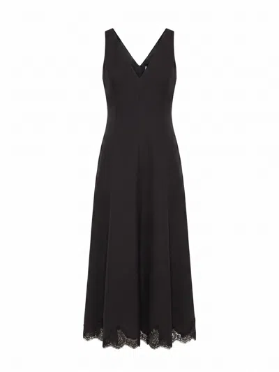 Valentino Midi Dress In Black
