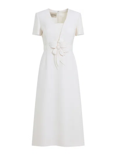 Valentino Midi Dress In Cream