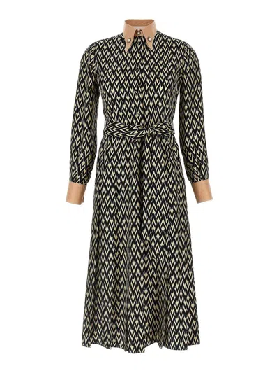 Valentino Midi Dress In Gray