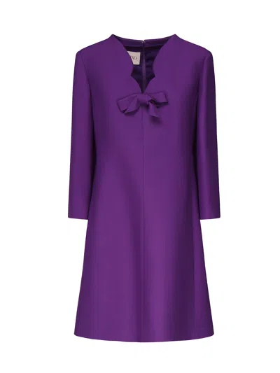 VALENTINO MIDI DRESS WITH BOW