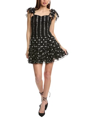 Valentino Midi Silk Dress In Black