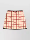 Valentino Midi Skirt With Button Accents And High Waist In Multi