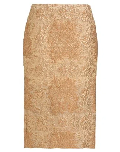 Valentino Midi Skirts In Camel