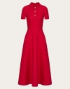 Valentino Midikleid Aus Crepe Couture Frau Rot 38 In Red