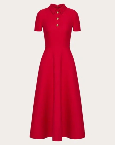 Valentino Midikleid Aus Crepe Couture Frau Rot 38 In Red