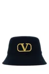 Valentino Garavani Women Printed Cashmere Beanie Hat In Blunotteoro