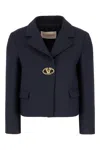 VALENTINO MIDNIGHT BLUE WOOL BLEND BLAZER