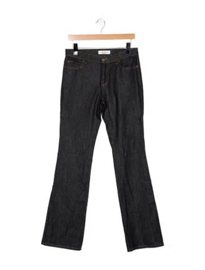 Pre-owned Valentino Mid-rise Flared Jeans In Blue