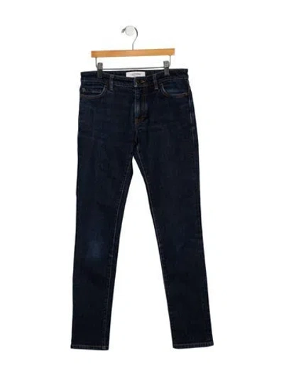 Pre-owned Valentino Mid-rise Skinny Leg Jeans In Blue