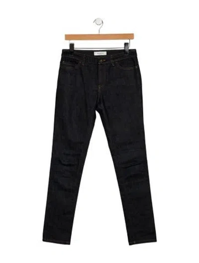 Pre-owned Valentino Mid-rise Skinny Leg Jeans In Blue
