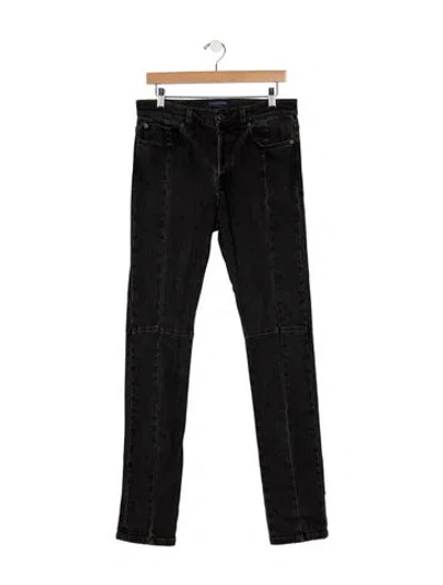 Pre-owned Valentino Mid-rise Skinny Leg Jeans In Blue
