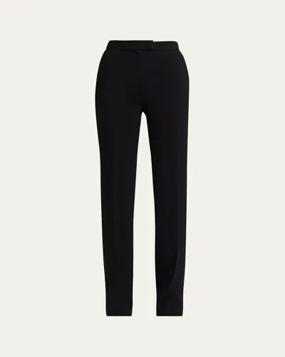 Valentino Mid-rise Slim Pants In Black