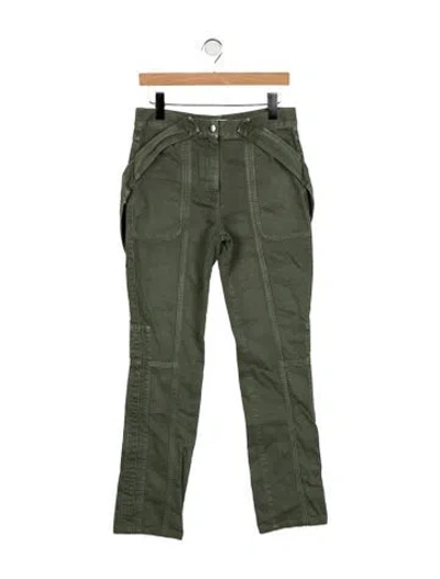 Pre-owned Valentino Mid-rise Straight Leg Jeans In Green