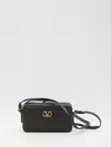 Valentino Mini Alltime Leather Crossbody Bag In Black
