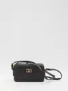 Valentino Mini Alltime Leather Crossbody Bag In Black
