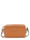 Valentino Garavani Garavani Alltime Mini Shoulder Bag In Grainy Calfskin Woman Almond Uni In Brown
