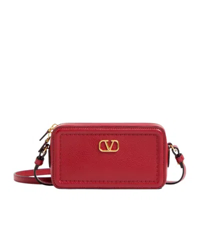 Valentino Garavani Mini Alltime Shoulder Bag In Red