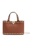 Valentino Garavani Rockstud Mini Grained Leather Top Handle Bag