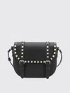 Valentino Rockstud Small Messenger Shoulder Bag In Black