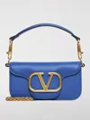 Valentino Loco' Leather Small Shoulder Bag In 蓝色