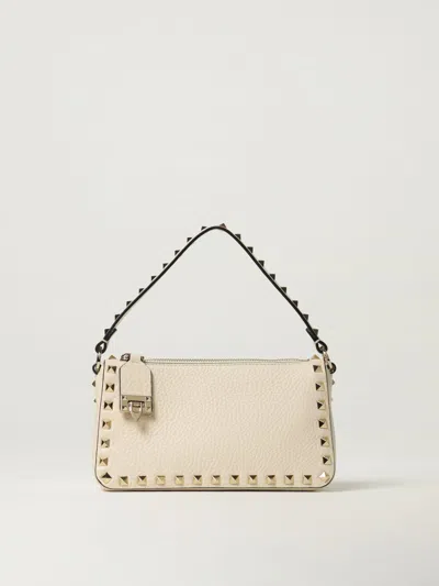 Valentino Garavani Rockstud Clutch Bag In White