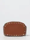 Valentino Rockstud Mini Grainy Leather Crossbody In Brown