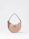 Valentino Garavani V Logo Classic Leather Hobo Mini Bag In 粉色