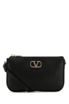 Valentino Garavani Black Leather Vlogo Crossbody Bag