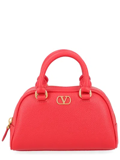 Valentino Garavani Mini Bauletto "vlogo Signature" In Red