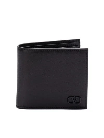 Valentino Garavani Mini  Billfold Wallet Coin Purse In Black