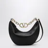 Valentino Vlogo Mini Satin Hobo Bag In Black