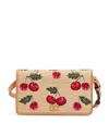 Valentino Embroidered Raffia Mini Vlogo Signature Shoulder Bag