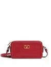 Valentino Garavani Alltime Leather Shoulder Bag With Vlogo Signature Detail