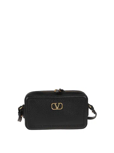 Valentino Garavani Altime Zippered Shoulder Bag In Black