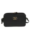 Valentino Adjustable Strap Leather Shoulder Bag In No Nero