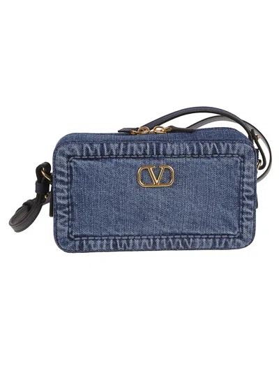 Valentino Garavani Mini Camera Case In Yhs Denim Worker