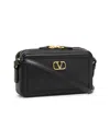 Valentino Vlogo Alltime Mini Leather Camera Bag In Black