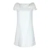 Valentino Ruffled Wool And Silk-blend Crepe Mini Dress In White