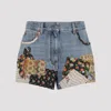 Valentino Patchwork Jeans With Embroidered-beads In Multi