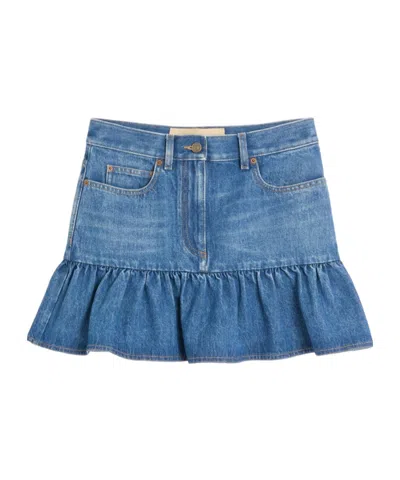 Valentino Mini Denim Skirt