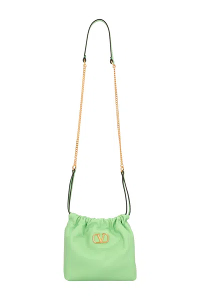 Valentino Garavani Mini Drawstring Bag In Green