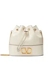 Valentino Garavani Mini Bucket Bag In Nappa With Vlogo Signature Chain Woman Light Ivory Uni