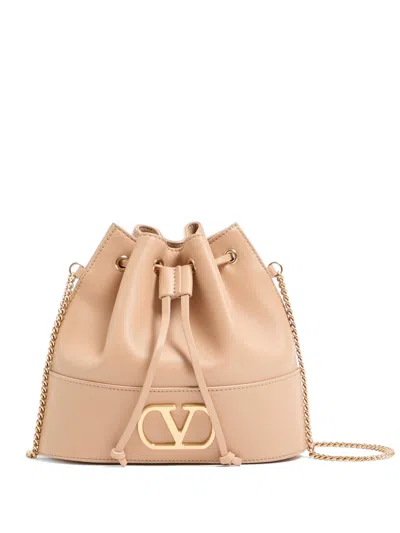 Valentino Garavani Valentino Mini Drawstring Vlogo Signature Pouch In Rosesand