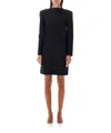 Valentino Strong-shoulder Bow Backless Mini Dress
