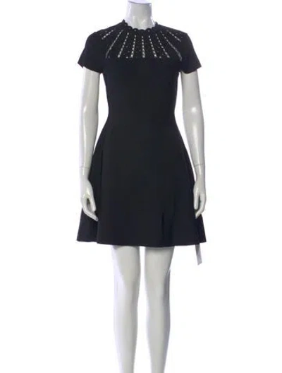 Pre-owned Valentino Mini Dress In Black