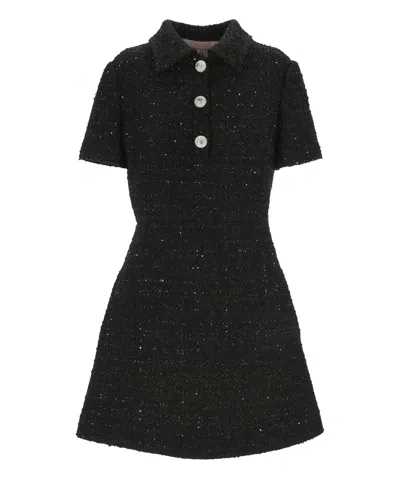Valentino Mini Dress In Black
